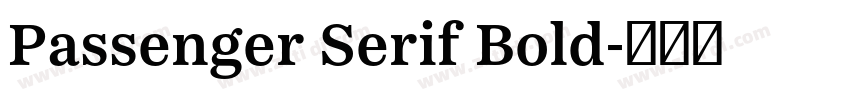 Passenger Serif Bold字体转换